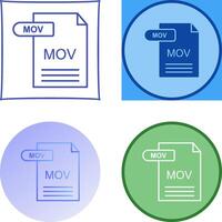 MOV Icon Design vector