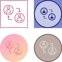 Connected Profiles Icon Design vector