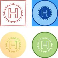 Helipad Icon Design vector