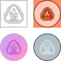 Caution Fire Icon Design vector