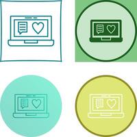 Chat and Laptop Icon Design vector