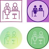 Employee Interview Icon Design vector