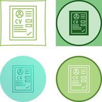 CV Icon Design vector