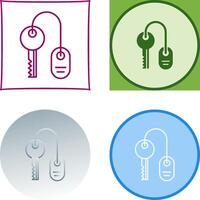 Room key Icon Design vector