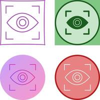 Eye Scan Icon Design vector