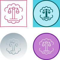 Justice Scale Icon Design vector