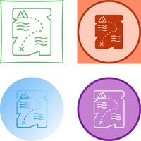 Treasure Map Icon Design vector