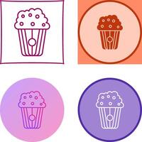Pop corn Icon Design vector
