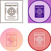 diseño de icono de pasaporte vector