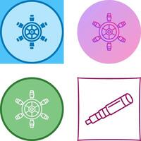 Ship Wheel Icon Design vector