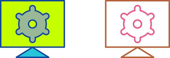 Computer Settings Icon Design vector