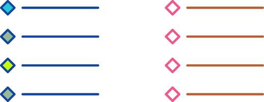 Unique Bulleted list Icon Design vector