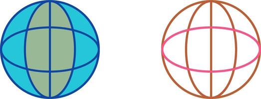 Unique Globe Icon Design vector