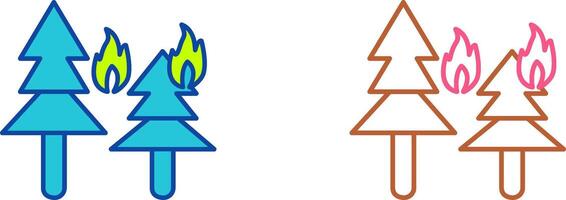 único fuego en forst icono diseño vector