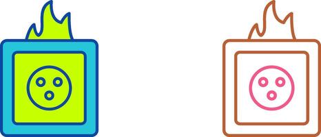 Unique Fire in Socket Icon Design vector
