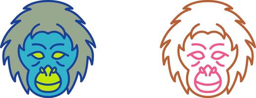 Orangutan Icon Design vector