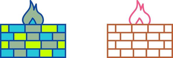 Unique Firewall Icon Design vector