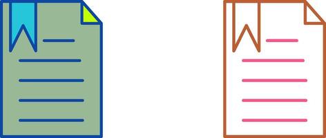 Unique Bookmarked Document Icon Design vector