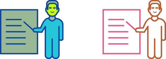 Unique Male Presenter Icon Design vector