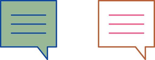 Unique Single Chat Bubble Icon Design vector