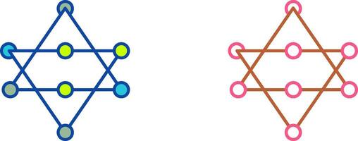 Unique Networks Icon Design vector