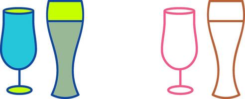 Unique Beer Glasses Icon Design vector