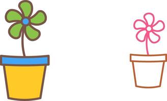 Flower Pot Icon Design vector