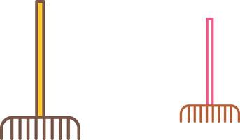 Fork picking Leaves Icon Design vector