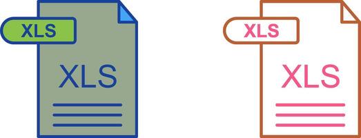 XLS Icon Design vector