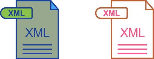 XML Icon Design vector