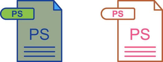 PS Icon Design vector