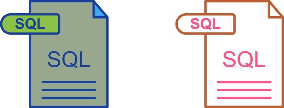 SQL Icon Design vector