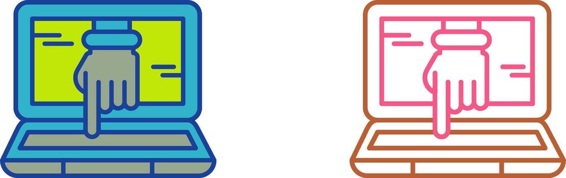 Computer Hacking Icon Design vector