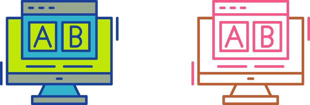 AB Testing Icon Design vector