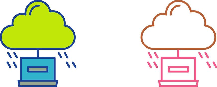 diseño de icono de computación en la nube vector