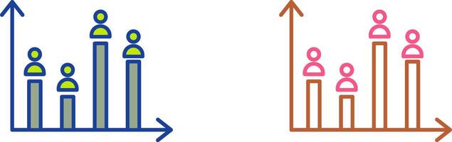 Candidate Graph Icon Design vector