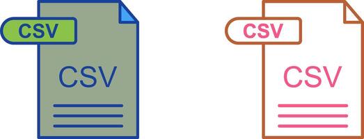 CSV Icon Design vector