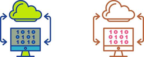 Cloud Coding Icon Design vector
