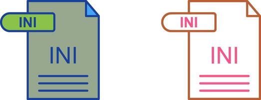 INI Icon Design vector