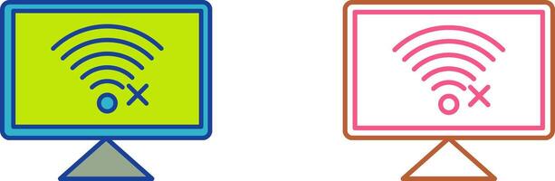 Disconnected Network Icon Design vector