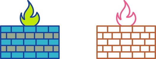 Firewall Icon Design vector