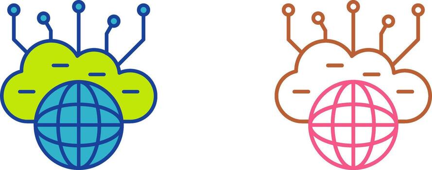 Computing Cloud Icon Design vector