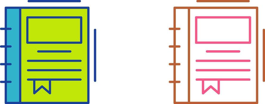 Spring Notebook Icon Design vector