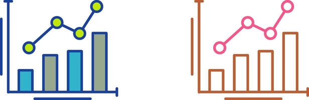 Bar Chart Icon Design vector