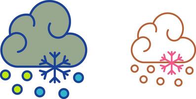 Snow Fall Icon Design vector