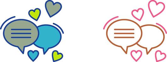 Love Chat Icon Design vector