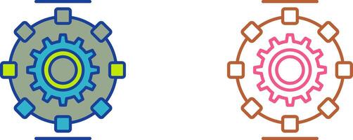 Automated Process Icon Design vector