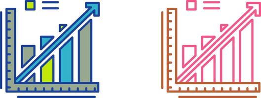 Line Graph Icon Design vector
