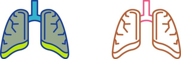 Lungs Icon Design vector