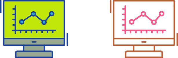 Line Chart Icon Design vector